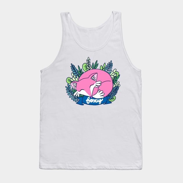 Sleepy Foxy Fox Tank Top by FairytaleFoxDesigns